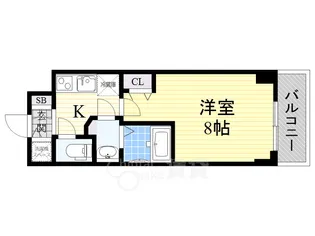 BPRレジデンス江坂【13階】の間取り