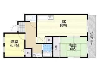 ジュネス堤【1階】の間取り