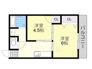 ハイツエルソール【2階】の間取り