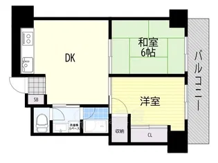 ニュー大阪ハイツ【2階】の間取り