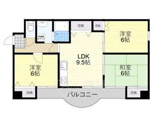 大阪府豊中市柴原町4丁目【マンション】の間取り