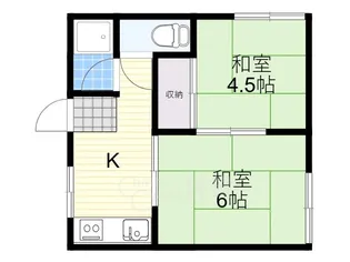 谷田ハイツ【1階】の間取り