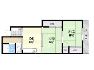箕面ロイヤルハイツ【2階】の間取り
