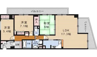 大阪府池田市井口堂2丁目【マンション】の間取り