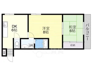 スカイホーム瀬川【3階】の間取り