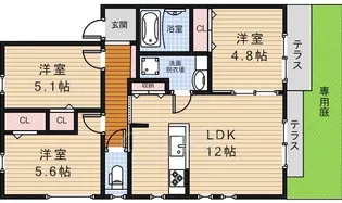 EMINENCE B棟【1階】の間取り