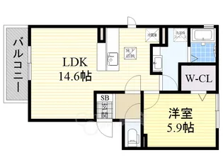 カーサコモド3【1階】の間取り