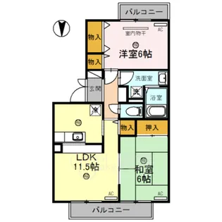 ネオ・パーチェC棟【2階】の間取り