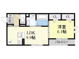 ピアレス綾羽【3階】の間取り