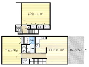 ゼファーヒル【1階】の間取り