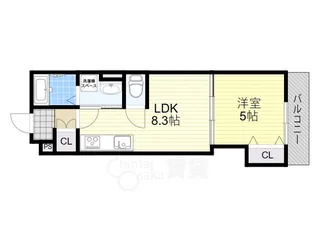 クリエオーレ井口堂【1階】の間取り
