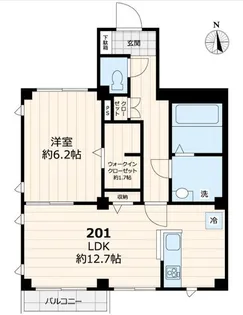 グランドゥール中延【2階】の間取り