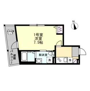 ベイルーム横浜大口【2階】の間取り