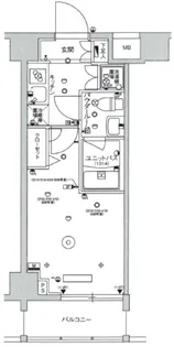 スカイコート品川パークサイドⅡ【3階】の間取り