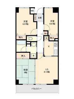 アーバンパーク市ヶ尾【3階】の間取り