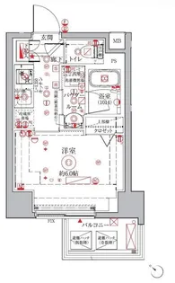 クレイシアIDZ横浜桜木町【11階】の間取り