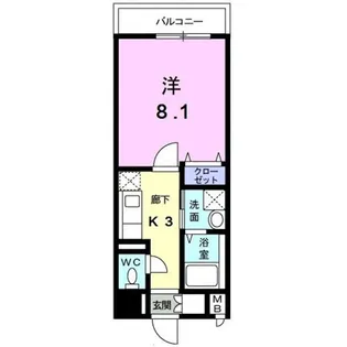 ポルト・ソ−レ【3階】の間取り