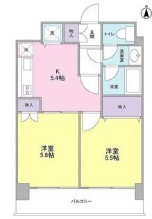 クオーレイナバ【4階】の間取り