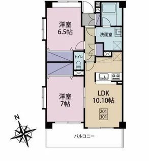 エマーレ新川崎【2階】の間取り