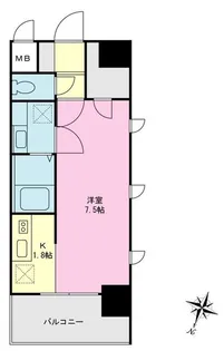 ウイングテラス京急川崎【9階】の間取り