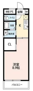 アンプルール フェール ミエ【1階】の間取り