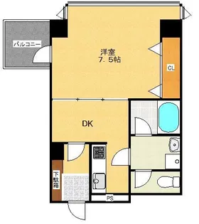 アリオス北里【203号室】の間取り