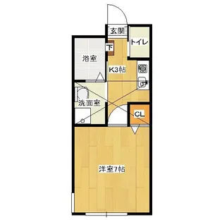 アペックス北里【103号室】の間取り