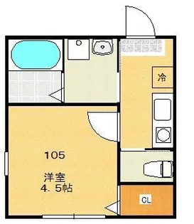 シティハイツ宮前【1階】の間取り