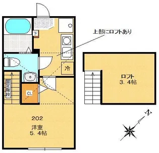 エクセルステージ大塚帝京大学【2階】の間取り