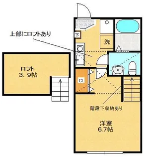シティハイツ旭町【102号室】の間取り