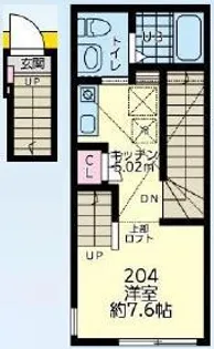 ユニコーン【204号室】の間取り