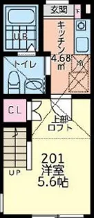 パインフィールド大塚【201号室】の間取り