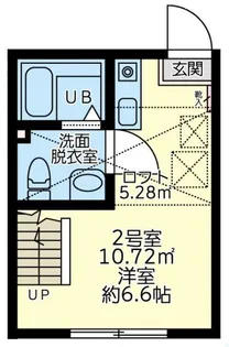 オムニア北里【1階】の間取り