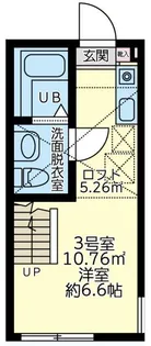 オムニア北里【1階】の間取り