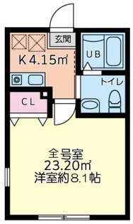 シティハイツ的場【203号室】の間取り