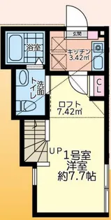ショコラReze【201号室】の間取り