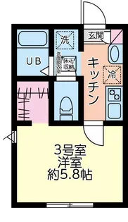 アクセス西谷鶴ヶ峰【203号室】の間取り