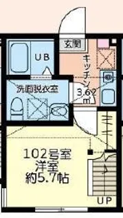 リアンスコートRS【1階】の間取り