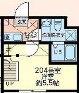 リアンスコートRS【204号室】の間取り