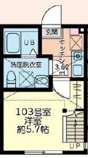 リアンスコートRS【1階】の間取り