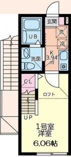 仮)シティハイツ京王堀之内【1階】の間取り