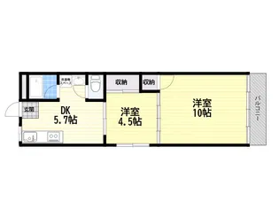 仲川ビル【3A号室】の間取り
