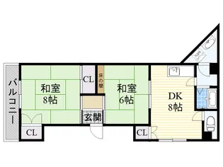 安田マンション【2階】の間取り