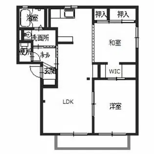 ヴィラライスシャワーB【1階】の間取り