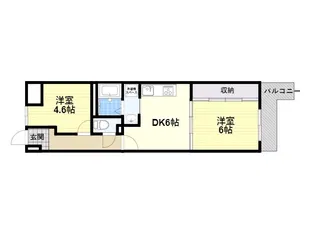 メルディアキューブ桜井【2階】の間取り