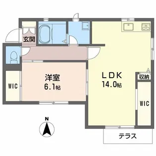 ハイツ植村【101号室】の間取り