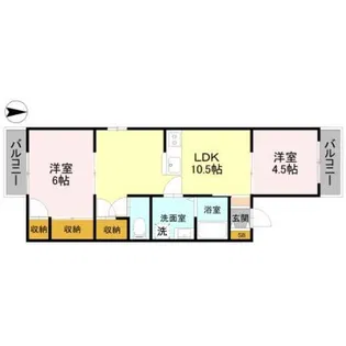 シグナスハイツB【1階】の間取り