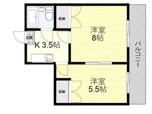 コーポ今井【3階】の間取り