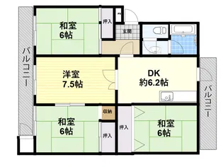 Aマンション【5階】の間取り