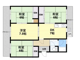 Aマンション5号棟【5階】の間取り